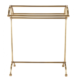 Modern Black Metal <b>Freestanding</b> Round Base <b>Towel</b> <b>Rack</b> Dual Height Holder Bathroom Organizer Elegant Minimal Structure - Product Image 4