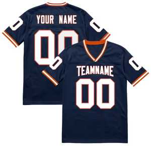 Camiseta de Fútbol Americano Personalizada para Hombre, Ligera, de Malla, Cuello en V, Impresión Sublimada, Nombre del Equipo, Número, Transpirable, Manga Corta, Peso Ligero - Product Image 2
