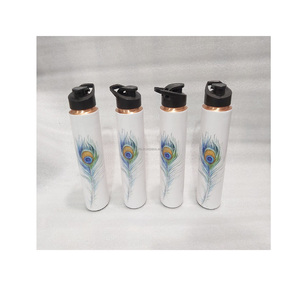 Bouteille d'eau ayurvédique écologique de qualité supérieure finition mate flacon en cuivre étanche Durable pour les voyages sportifs ébullition Applicable - Product Image 4
