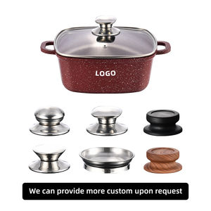 Cacerola Cuadrada de Aleación de Aluminio de 2 Capas con Revestimiento Resistente a Altas Temperaturas, Ollas para Sopa y Caldo - Product Image 2