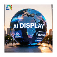 Layar Bola LED Bulat 360 Derajat P1.5 P1.8 Indoor IP66 Tahan Air Resolusi 8K untuk Tampilan Pusat Perbelanjaan