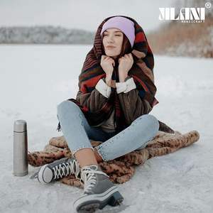 Bonnet d'hiver en tricot pour bébé violet - Product Image 1