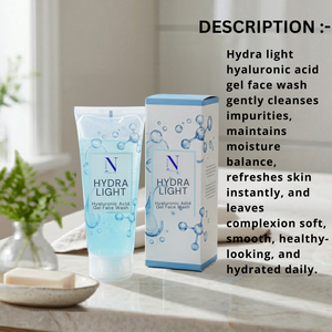 Gel Limpiador Facial con Ácido Hialurónico Hydra Light, Hidratación Profunda, Limpiador Facial Suave para Piel Seca y Sensible, OEM - Product Image 5