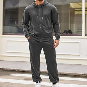 Ensemble de survêtement deux pièces uni de haute qualité pour hommes, vente en gros, par Dress Sports - Product Image 4