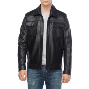 Veste coupe-vent pour homme, nouvelle collection automne-hiver, col montant, coupe classique, toile lavée, logo sur le devant - Product Image 1