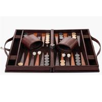 Ensemble de Backgammon de Luxe Personnalisable en Cuir, Design Pliable, Jetons Durables, Emballage de Haute Qualité, Style Moderne