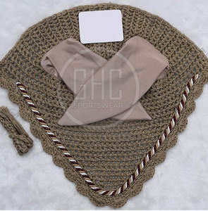 High Quality Horse Racing Knitted Ear <b>Bonnets</b> Top Quality Custom Design Ear <b>Bonnet</b> For Horse In Wholesale - Product Image 2