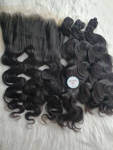 Gugu cheveux bruts vietnamien cambodgien cheveux de vague de corps avec HD dentelle frontale donneur unique cheveux bruts double dessiné vietnamien - Product Image 3