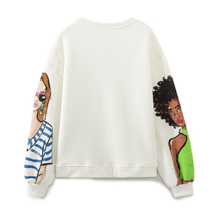 Sudadera de Manga Larga para Mujer de Alta Calidad, Otoño, Color y Talla Personalizables, Estampado Animal, Ecológica, Poliéster/Algodón, Impermeable - Product Image 2