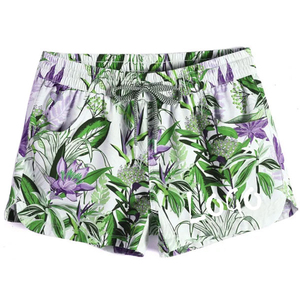 Short de bain décontracté pour femme avec imprimé sublimé, short de plage une pièce avec logo avant, short de plage pour femme - Product Image 5