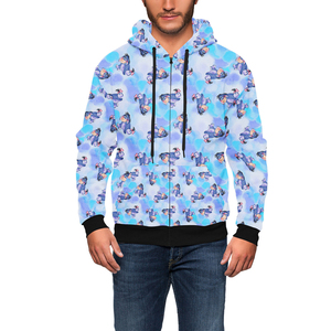 Custom Men's Long Sleeved Zipper Sublimation Hoodies Customized Printing Full Zip Up,us Sublimated Thermal Hoodies Fortleo - Product Image 4