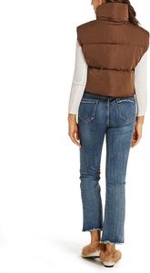 Chaquetas de invierno personalizadas para mujer con logotipo, chaleco acolchado de punto, material impermeable, ecológico, transpirable, a prueba de viento, informal. - Product Image 6