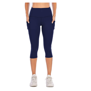 New Design OEM Service Customised Gym Capri Leggings <b>Plus</b> Size Gym Capri for Woman Quick Dry Yoga Wear Gym Leggings - Product Image 2