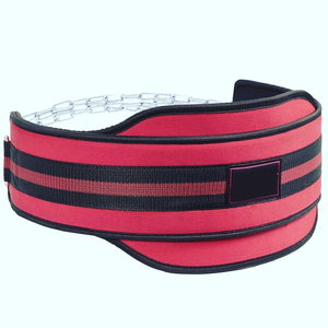 High Quality Heavy Duty Non-Slip Unisex Dip <b>Belt</b> Custom Size Neoprene Lifting <b>Belt</b> with <b>Chain</b> for Fitness Made in Pakistan - Product Image 3