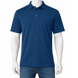 Regular Fit Short Sleeve Cotton Jersey Polo Solid Color Summer Wear Ribbed Collar Cuffs Men's Polo Shirts - Product Image 4