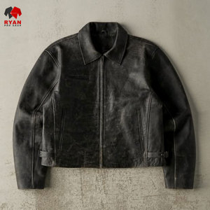 แจ็คเก็ตหนังผ้าเนื้อนุ่มสบาย ซิปปิดแบบสั่งทำพิเศษ ดีไซน์ของ Ryan Pro Gear พร้อมโลโก้สั่งทำพิเศษ ดีไซน์แบบ OEM - Product Image 5