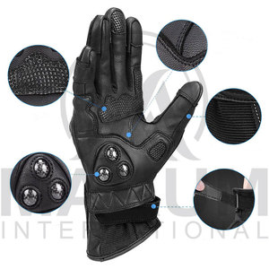 High Quality Reasonable Price Solid Color Motorbike <b>Gloves</b> Wholesale <b>Touch</b> Screen Protection Motorbike Leather <b>Gloves</b> - Product Image 5