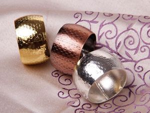 Luxury Gold Finish Metal Napkin Ring For Wedding <b>Table</b> Decoration Elegant Dining Accessories - Product Image 5