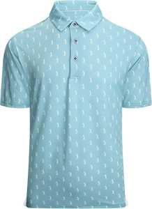 Camiseta de Golf para Hombre, Antiarrugas, con Estampado, Absorbente de Humedad, de Secado Rápido, Deportiva, de Manga Corta, Cómoda y Elegante - Product Image 4