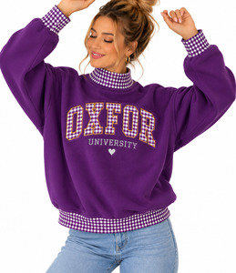 Sudadera Oversize de Cuello Alto para Mujer al por Mayor, Personalizada con Bordado, de Algodón y Felpa, Estilo Casual Urbano - Product Image 3
