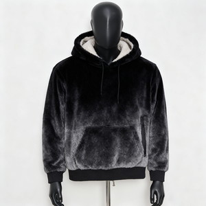 Pull-over en laine 100% avec logo personnalisé NEOHOPE, brodé, chaud pour l'hiver, veste en polaire sherpa pour homme - Product Image 2