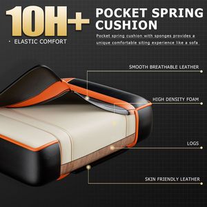 Sedia da Gaming in Pelle PU per Adulti con Poggiapiedi, Rotazione a 360 Gradi, Cuscino Lombare per Giocatori Adulti C - Product Image 5