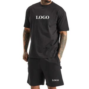 Vêtements d'été pour hommes, ensemble deux pièces, short et t-shirt, style streetwear décontracté, ensemble pantalon et t-shirt pour hommes - Product Image 1