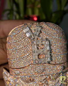 Trendy Iced Out Cartoon Face Pendant 14K Rose Gold Plated in VVS Moissanite Diamond Hip Hop Jewelry For Men - Product Image 5