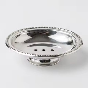 Porte-savon élégant en métal rond, finition dorée, facile à nettoyer, accessoire de salle de bain pour la maison et l'hôtel - Product Image 5