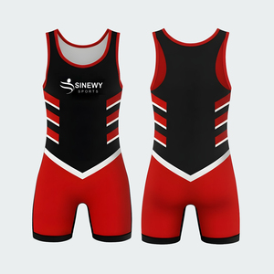 Combinaisons de lutte à sublimation, combinaisons de lutte, nom de l'équipe, joueur pour la compétition - Product Image 3