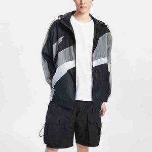 Chaqueta Deportiva con Capucha y Bloques de Color para Hombre, Cierre de Cremallera, Estilo Deportivo, Resistente al Viento, Poliéster, para Otoño, Corte Regular - Product Image 5