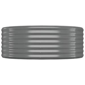 Grand lit de jardin surélevé en acier gris thermolaqué, durable, pour patio - Product Image 4