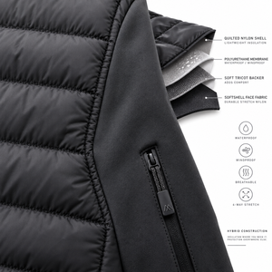 Men's Quilted <b>Fleece</b> <b>Jacket</b> Stand Collar Windproof Winter Casual <b>Thick</b> Polyester Zipper Closure Solid Color Regular Fit - Product Image 5