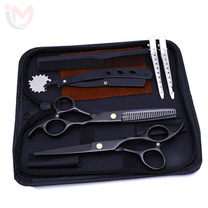 Professional Hairdressing Scissors <b>Set</b> With Thinning Shears And Combs Stainless Steel Tools For <b>Barbers</b> And Stylists - Product Image 5