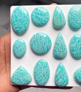 100% Natural Amazonite Cabochon High Quality Loose Amazing Polished Amazonite Stone Customizable for Jewelry Making MAHNAJ GEMS - Product Image 6