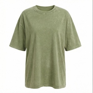 Quality <b>Acid</b> Washed T-Shirt Women Vintage T-Shirts <b>Drop</b> Shoulder Streetwear Fashionable Quality Service For Women Casual Tops - Product Image 1