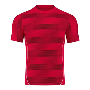 T-shirt décontracté pour homme, col rond, manches courtes, tissé uni, respirant, coupe classique, 100% coton - Product Image 1