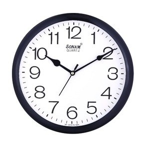 Sonam 11-Inch <b>Round</b> Analog Quartz Wall Clock ABS Plastic <b>Battery</b> Operated Silent Minimalist Design for Office Home Decor - Product Image 4
