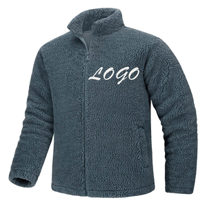 Custom Logo Color Block <b>Fleece</b> Jacket Winter Zip Up Sherpa Sweatshirt Streetwear Apparel Manufacturer Factory OEM Supplier Blank - Product Image 4