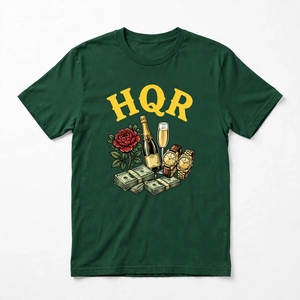 เสื้อยืดลำลองสีน้ำเงินสำหรับผู้ชาย ลายพิมพ์เงินและนาฬิกาสีแชมเปญโรส ด้านหน้า ดีไซน์แขนสั้น คอกลม ทรงโอเวอร์ไซส์ สไตล์สตรีท - Product Image 3