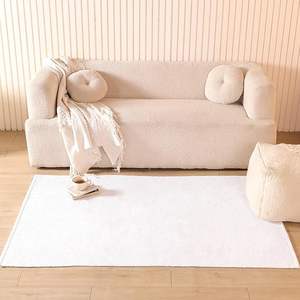 Alfombras y Tapetes de Algodón Anudados a Mano, Elegantes y Modernos, con Patrón Geométrico, Pelo Medio, Personalizables, Cuadrados, para Interiores del Hogar - Product Image 1