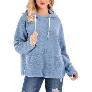 Sudadera con capucha personalizada con logo impreso, cordón frontal, hombros caídos, para mujer, deportiva, de algodón, ecológica, de secado rápido, para invierno. - Product Image 3