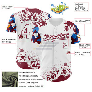 Maillot de baseball unisexe personnalisé, respirant, à séchage rapide, vente en gros, vêtements de sport OEM avec technique de sublimation, chemises grandes tailles - Product Image 4