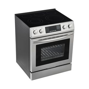 Compact 30 Electric <b>Range</b> Oven with 4.8 Cu. Ft. Capacity Stainless Steel Freestanding Kitchen Stove 5 Burners and Timer - Product Image 2