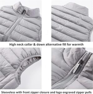 Gilet matelassé léger et respirant pour femme, sans manches, col montant, décontracté, personnalisable avec logo, fabrication OEM - Product Image 2