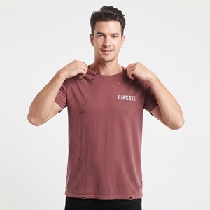 Camiseta de Algodón para Hombre, Estilo Vintage, Lavada, Corte Regular, Informal, Manga Corta, Ropa Urbana - Product Image 3