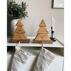 Modern Luxury Wooden Made Stocking Holder Customizable Size Minimalist <b>Mantel</b> Hook <b>Fireplace</b> Hanger Holiday Home Decor Supply - Product Image 3