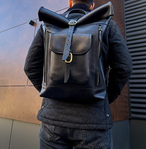 Top Rated Leather <b>Roll</b> Top Bag Best Seller Laptop Rucksack For Alibaba Wholesale Buyers LTBP-0301 - Product Image 2