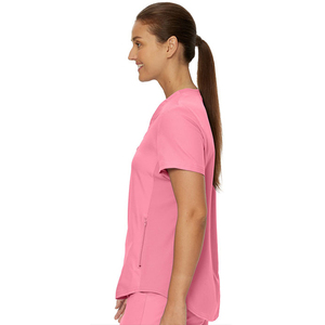 Hauts de Blouse Médicale Femme 2026 en Coton Respirant à Manches Courtes, Col en V, Coupe Ajustée – Vente en Gros - Product Image 6
