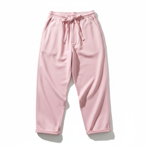 PRO ENTERPRISES Pantalon de survêtement rose pour homme, antistatique, taille haute élastique, léger, en coton tricoté, style décontracté HIGH STREET, automne - Product Image 1